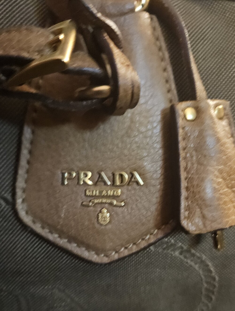 PradaLogo Jacquard Shoulder Bag - Picture 7 of 14